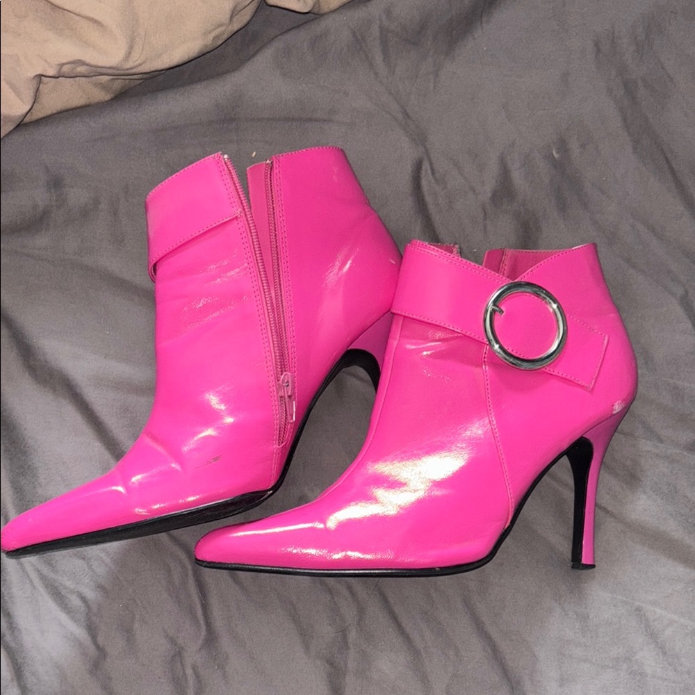 Pink Ankle Boots